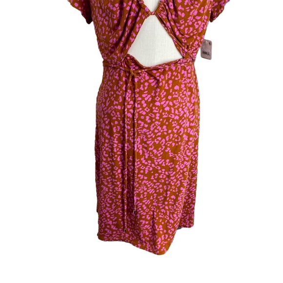 Free People Womens Cut Out Floral Mini Dress - Picture 4 of 14